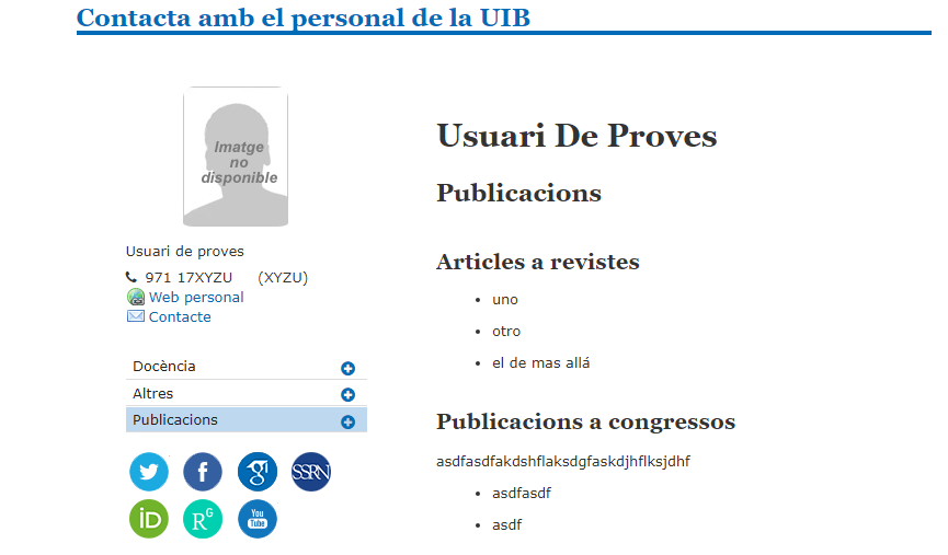 Exemple de fitxa amb contingut personalitzat